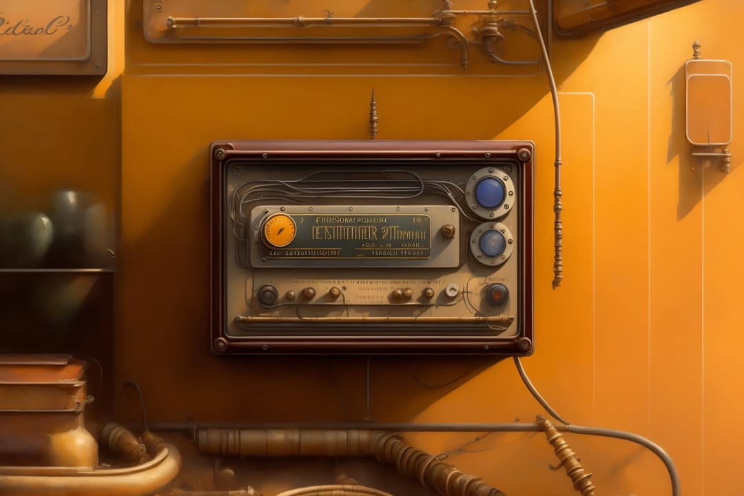 Steampunk Radio generated by AI